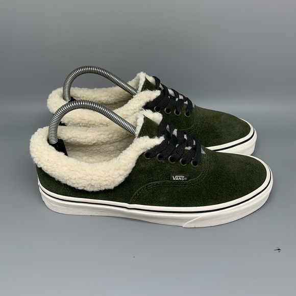 Vans Sherpa Suede Green Skate Shoes 508357 Women’s‎ Sz 8.5 / Men’s 7